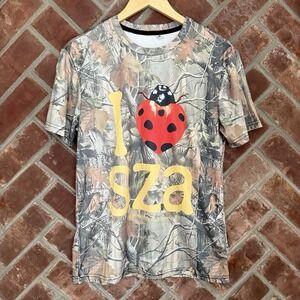 SZA I Love SZA Bug Tee KENDRICK LAMAR CRAND NATIONAL TOUR Medium Quick Dry Camo